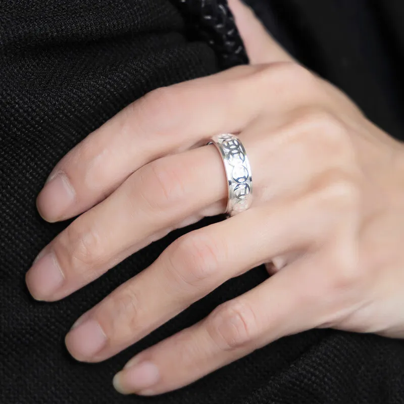 Hui Xuan Charm Sterling Silver 990 Rings Unisex-3