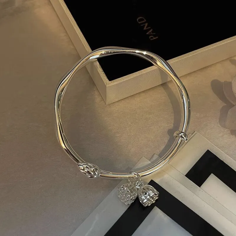 Hui Xuan Charm 999 Fine Silver Bangles Women's-4