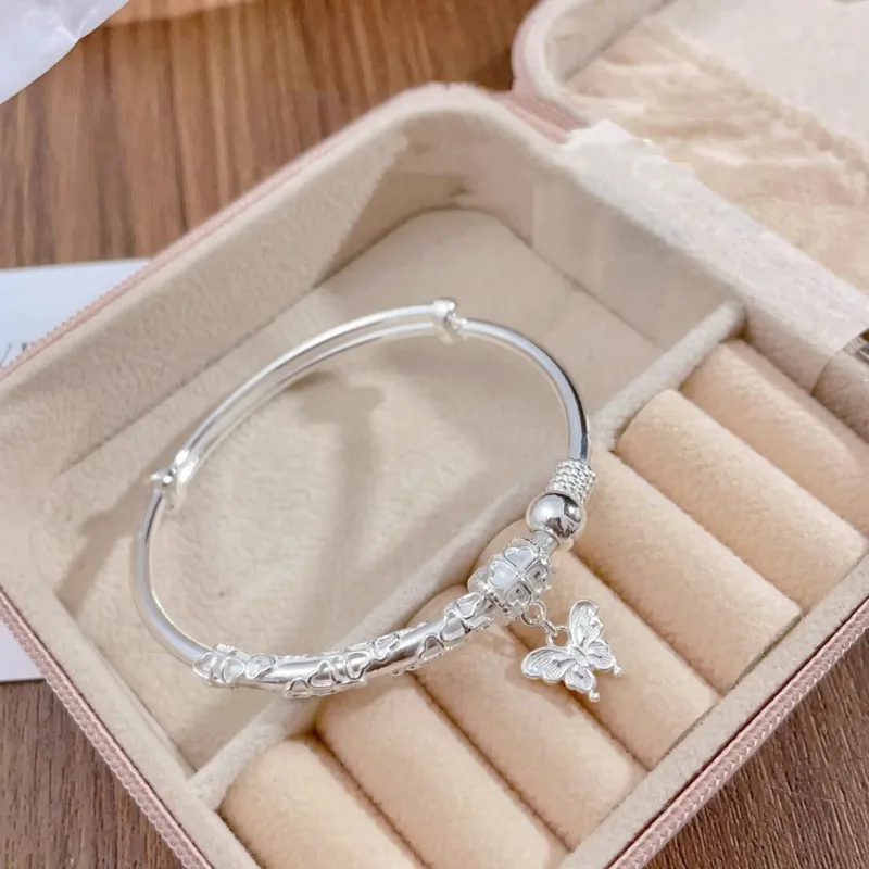 Hui Xuan Charm 999 Fine Silver Bangles Women's-2