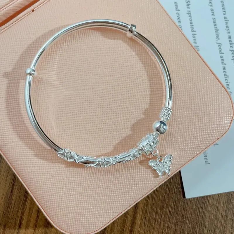 Hui Xuan Charm 999 Fine Silver Bangles Women's-4