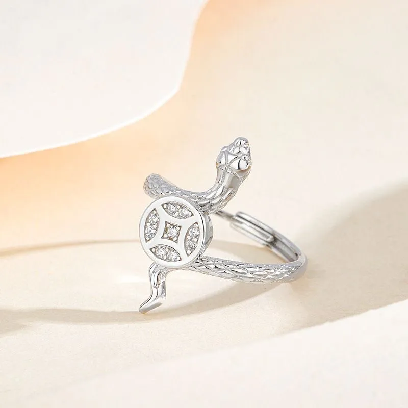 Hui Xuan Charm 990 Foot Silver Rings Women's-4