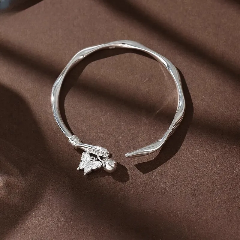 Hui Xuan Charm 999 Fine Silver Bangles Women's-1
