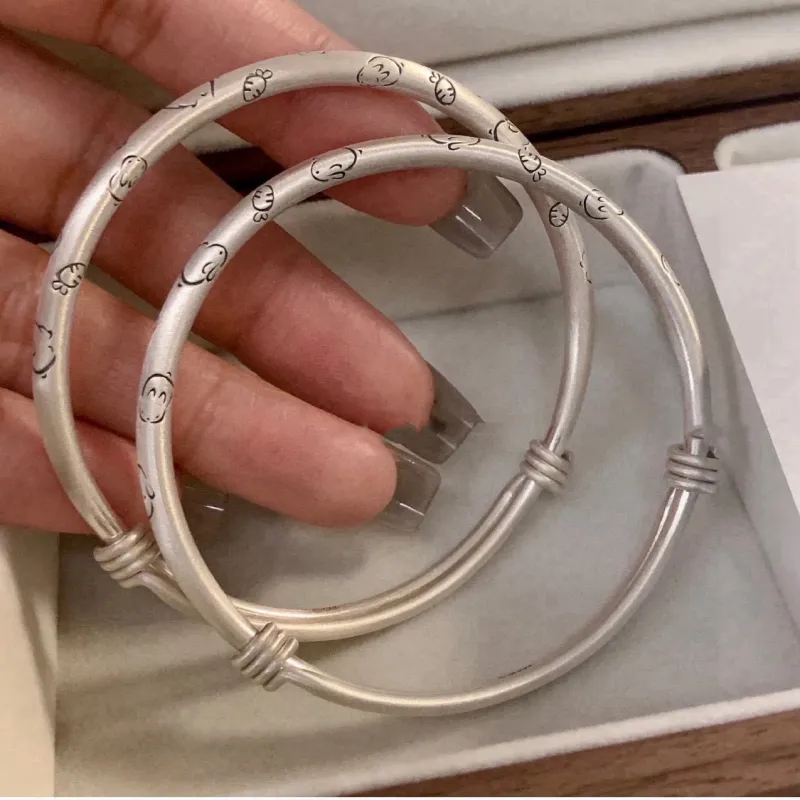 Hui Xuan Charm 999 Fine Silver Bangles Women's-2