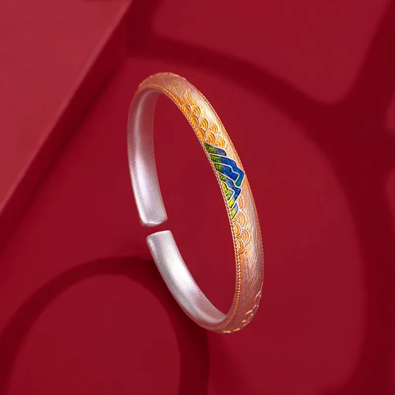 Hui Xuan Charm 999 Fine Silver Bangles Women's-1