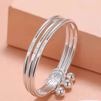 Hui Xuan Charm 999 Fine Silver Bangles Women's