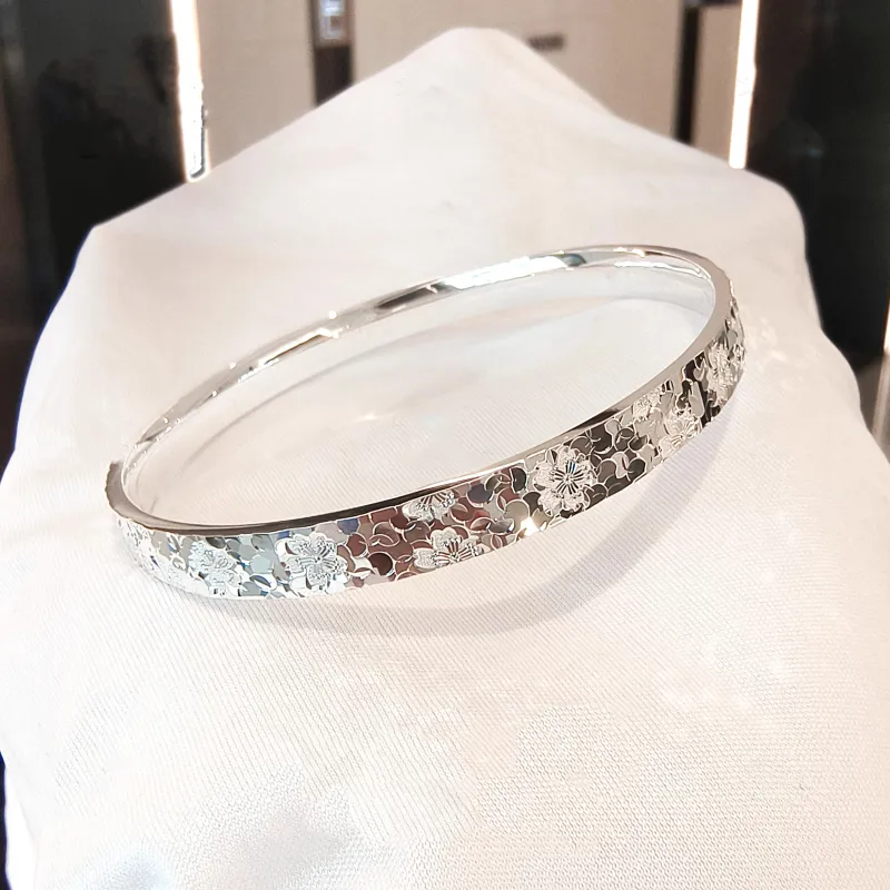 Hui Xuan Charm 999 Fine Silver Bangles Women's-4