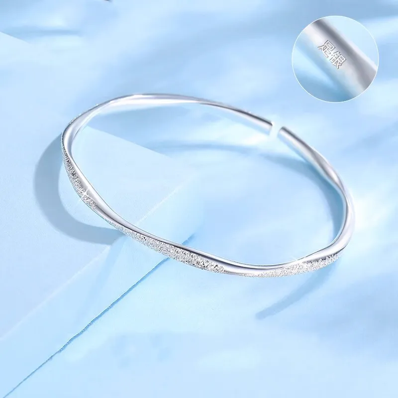 Hui Xuan Charm 999 Fine Silver Bangles Women's-4