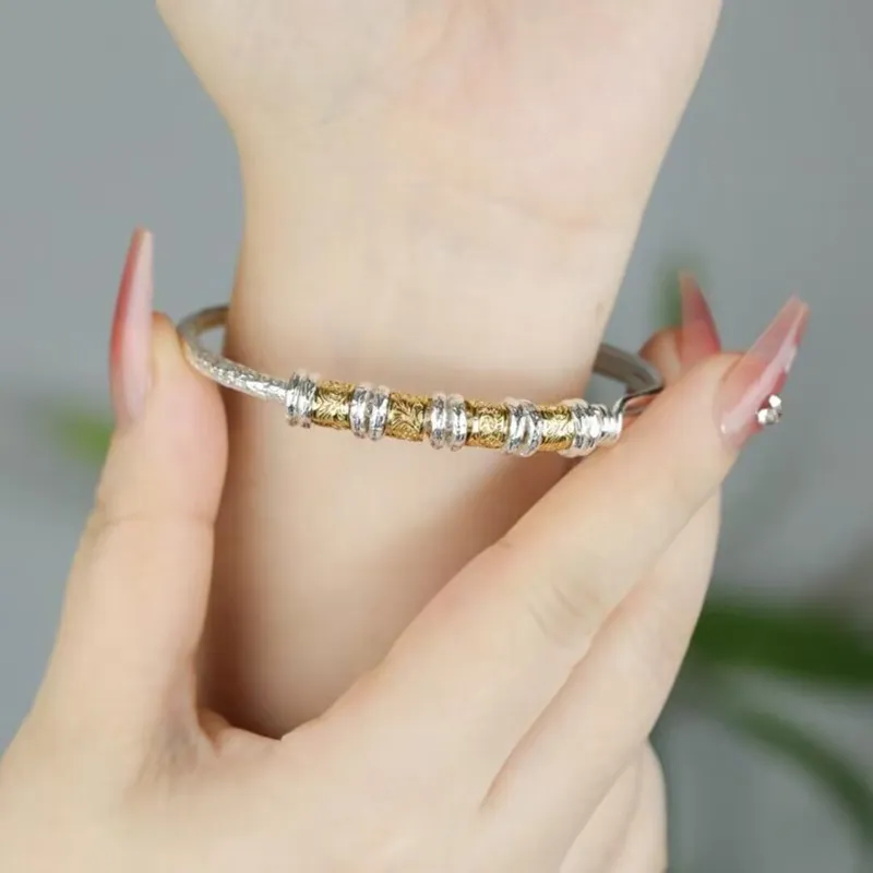 Hui Xuan Charm 999 Fine Silver Bangles Women's-6