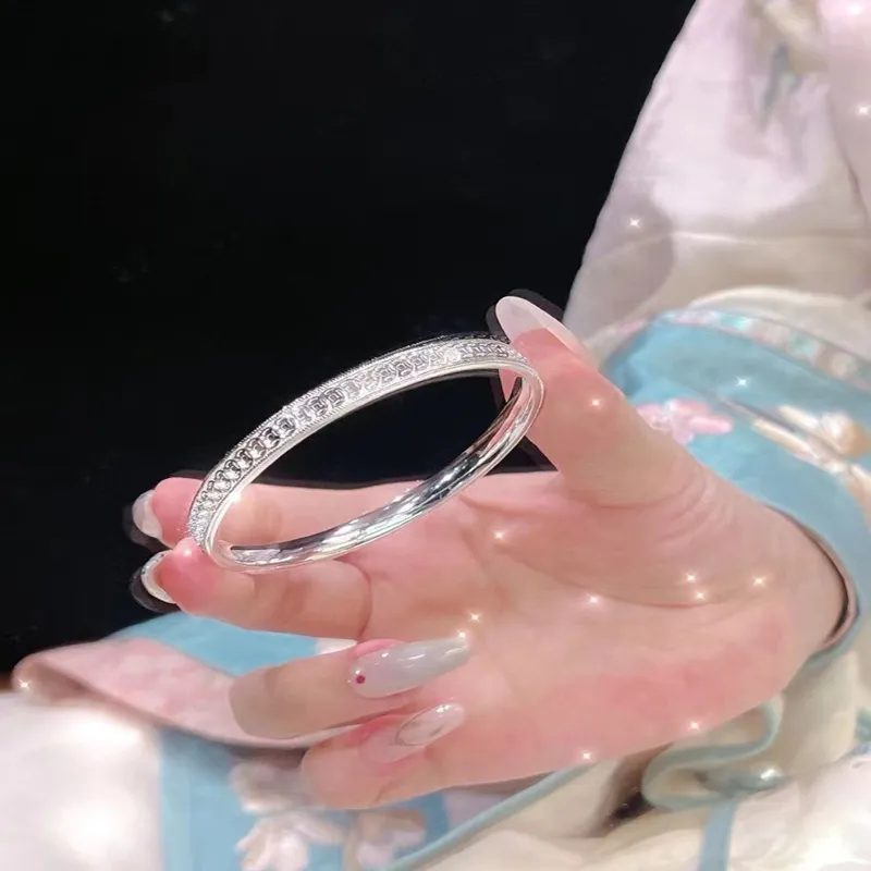 Hui Xuan Charm 999 Fine Silver Bangles Women's-4