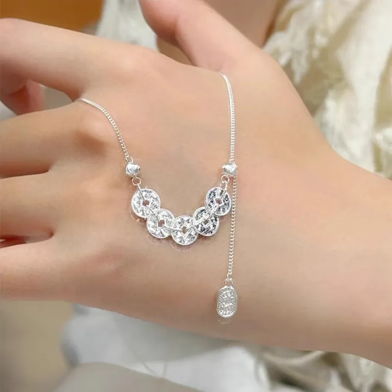 Hui Xuan Charm S990 Silver Necklaces Women's-4