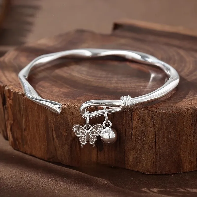 Hui Xuan Charm 999 Fine Silver Bangles Women's-3
