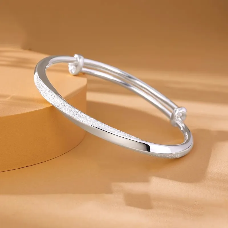 Hui Xuan Charm 999 Fine Silver Bangles Women's-1