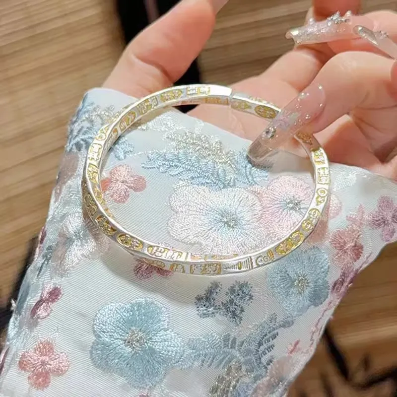 Hui Xuan Charm 999 Fine Silver Bangles Unisex-2
