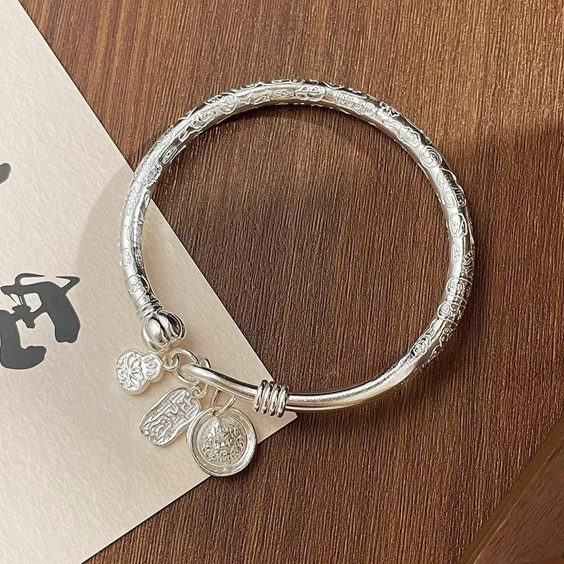 Hui Xuan Charm 999 Fine Silver Bangles Women's-1