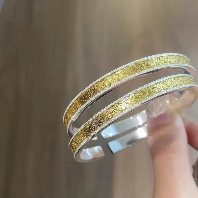 Hui Xuan Charm 999 Fine Silver Bangles Women's-2