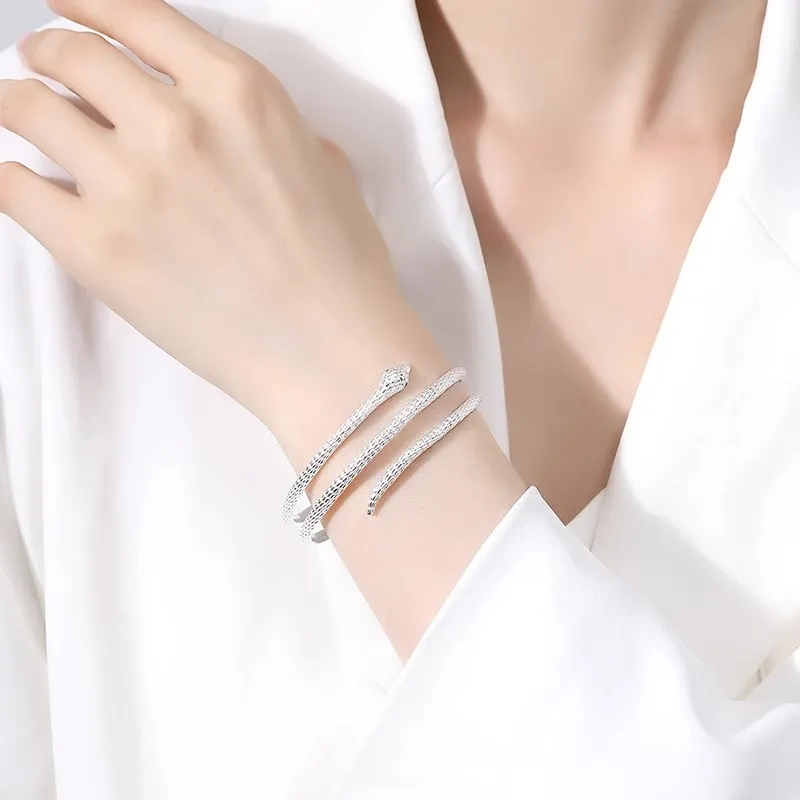Hui Xuan Charm 999 Fine Silver Bangles Women's-4
