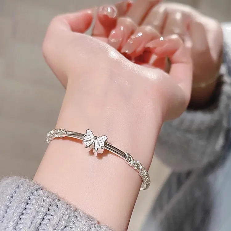 Hui Xuan Charm Sterling Silver Bangles Women's-1