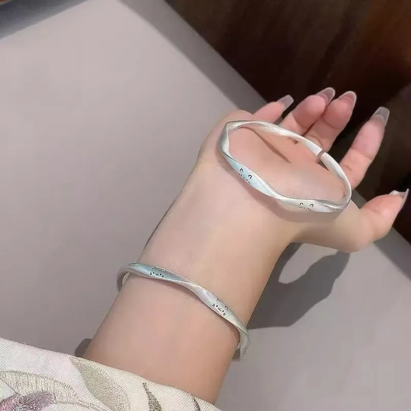 Hui Xuan Charm 999 Fine Silver Bangles Women's-4