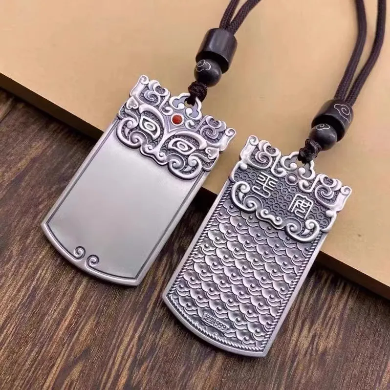 Hui Xuan Charm 999 Fine Silver Foot Silver Pendants Unisex-5
