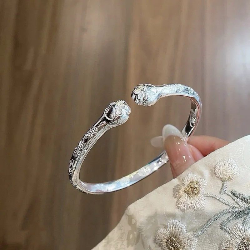 Hui Xuan Charm 999 Fine Silver Bangles Women's-3