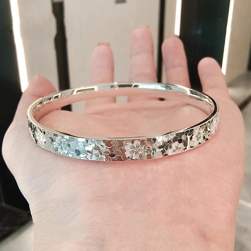 Hui Xuan Charm 999 Fine Silver Bangles Women's-3