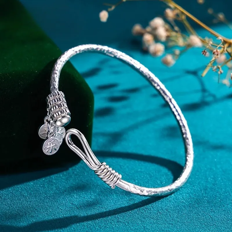 Hui Xuan Charm 999 Fine Silver Bangles Women's-1