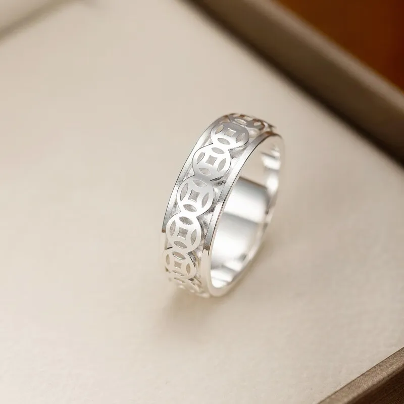 Hui Xuan Charm Sterling Silver 990 Rings Unisex-1