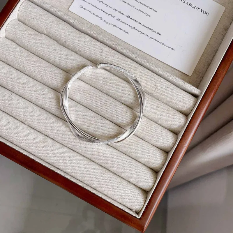 Hui Xuan Charm 999 Fine Silver Bangles Women's-4