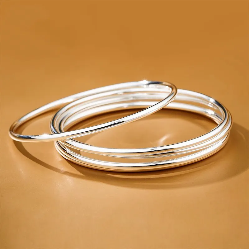Hui Xuan Charm 999 Fine Silver Bangles Women's-1