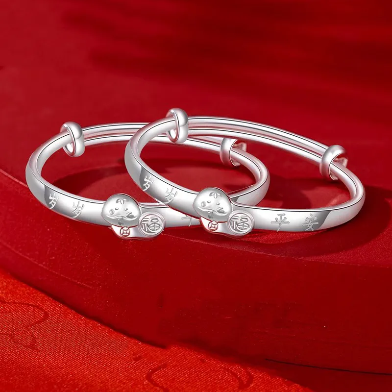 Hui Xuan Charm 999 Fine Silver Bangles Kids'-1