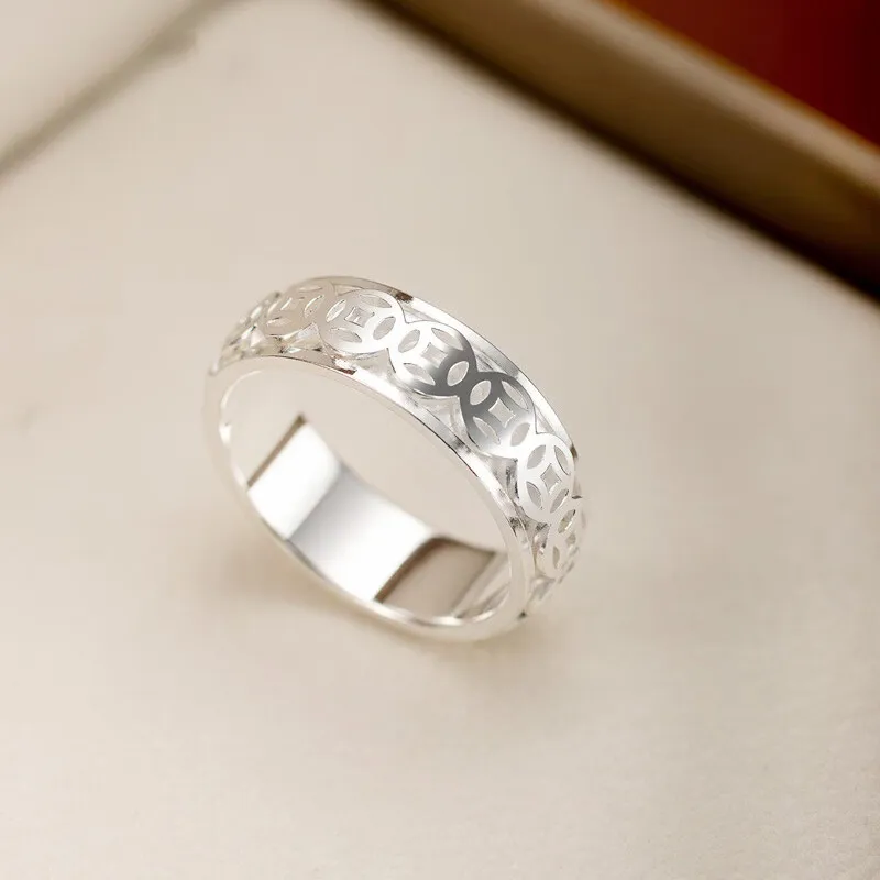 Hui Xuan Charm Sterling Silver 990 Rings Unisex-2