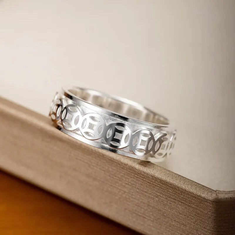Hui Xuan Charm Sterling Silver 990 Rings Unisex-5