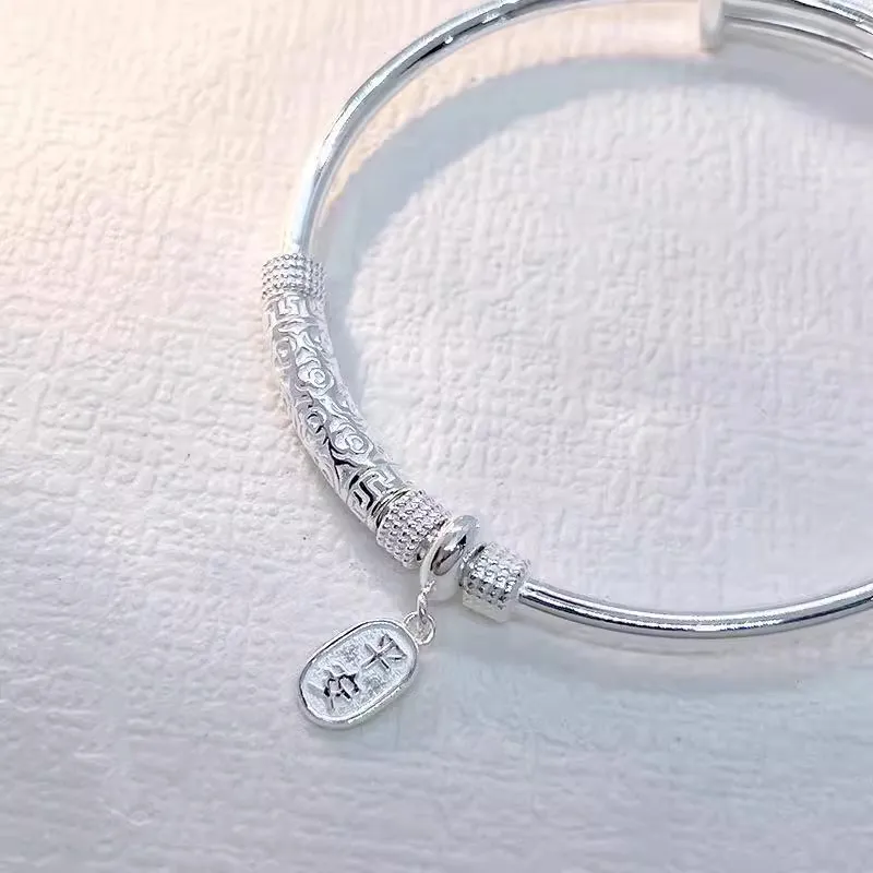Hui Xuan Charm 999 Fine Silver Sterling Silver Bracelets Women's-2