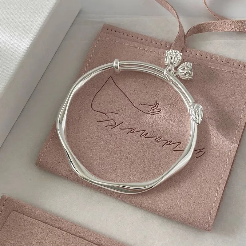 Hui Xuan Charm 999 Fine Silver Bangles Women's-1