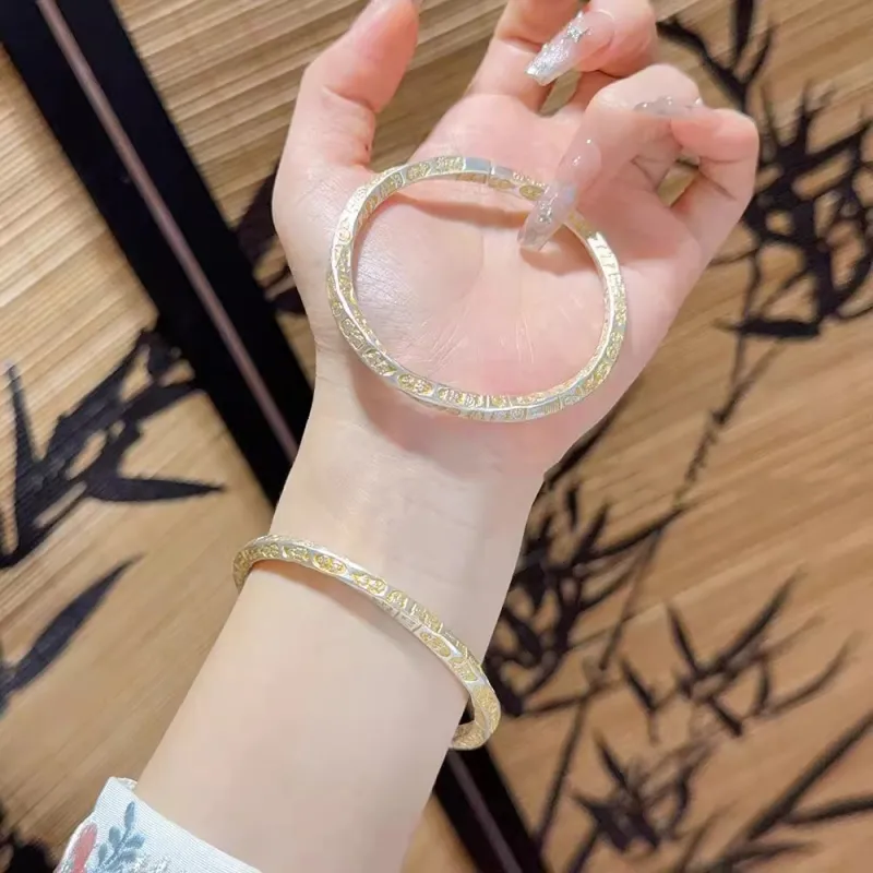 Hui Xuan Charm 999 Fine Silver Bangles Unisex-3