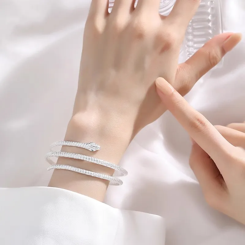 Hui Xuan Charm 999 Fine Silver Bangles Women's-2