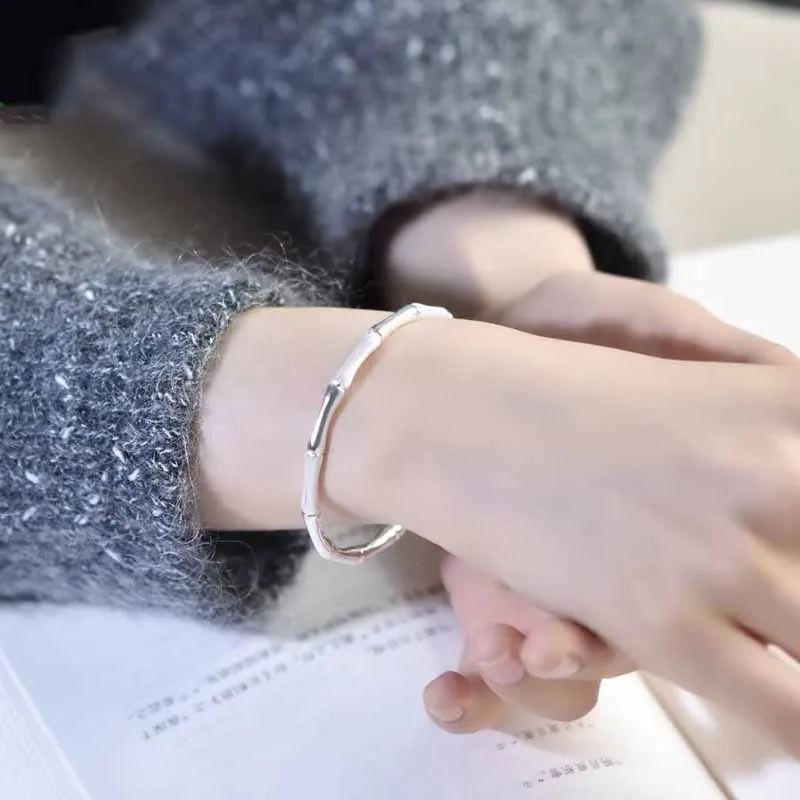 Hui Xuan Charm 999 Fine Silver Bangles Women's-2