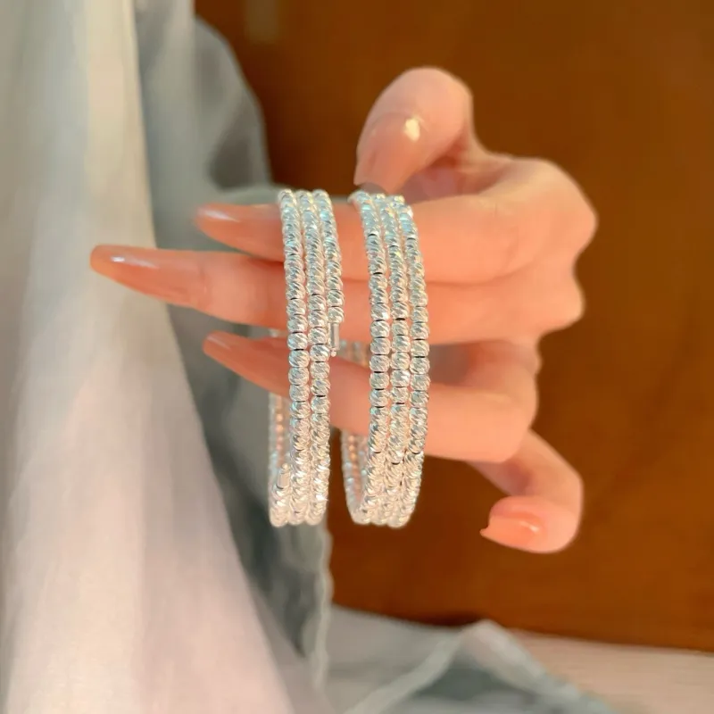 Hui Xuan Charm 999 Fine Silver Bangles Women's-2