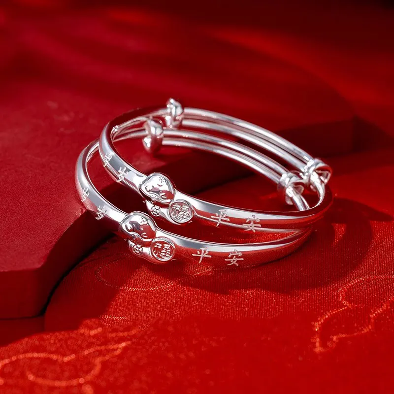 Hui Xuan Charm 999 Fine Silver Bangles Kids'-4