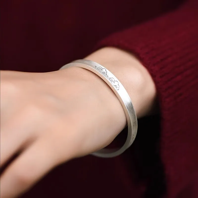 Hui Xuan Charm 999 Fine Silver Bangles Unisex-5
