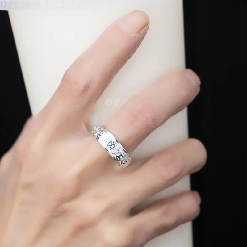 Hui Xuan Charm Sterling Silver 990 Rings Unisex-4