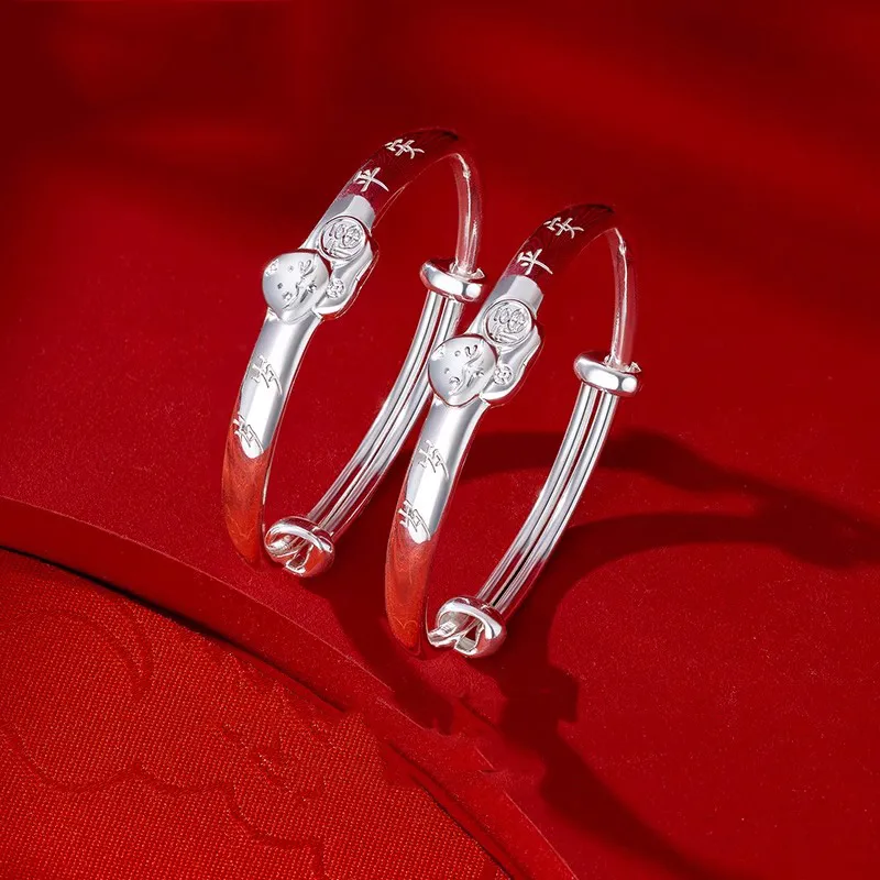 Hui Xuan Charm 999 Fine Silver Bangles Kids'-2