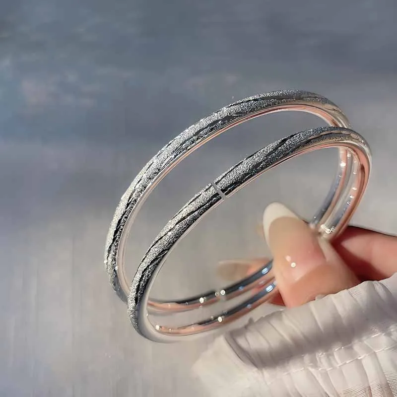 Hui Xuan Charm 999 Fine Silver Bangles Women's-6