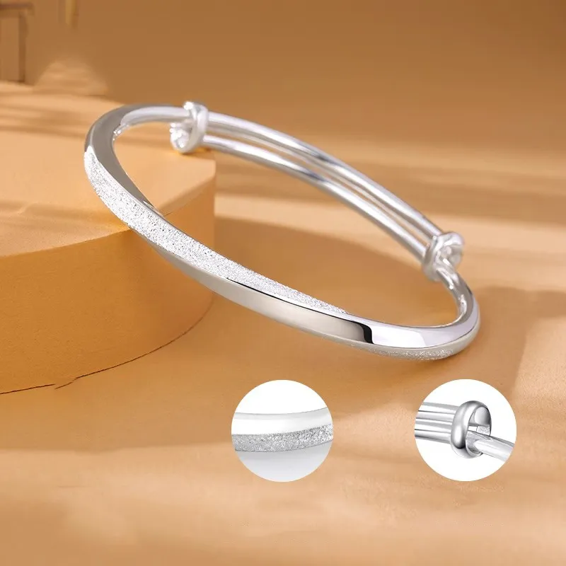 Hui Xuan Charm 999 Fine Silver Bangles Women's-3