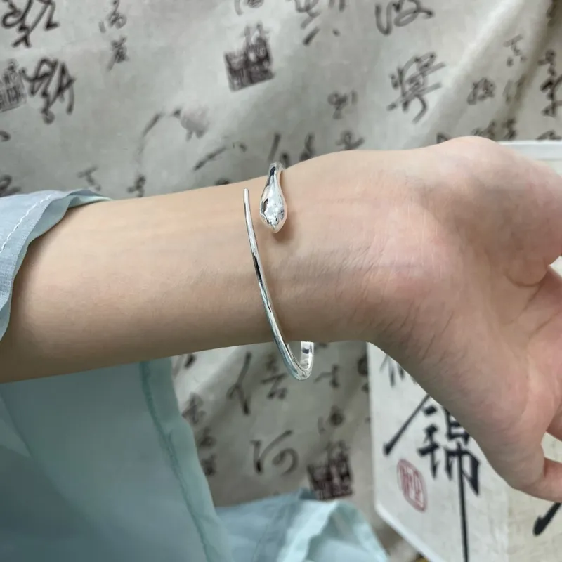 Hui Xuan Charm 999 Fine Silver Bangles Women's-3