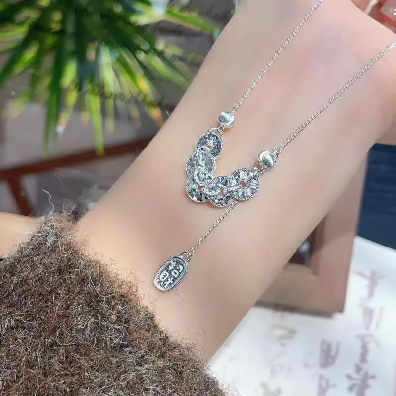 Hui Xuan Charm S990 Silver Necklaces Women's-3