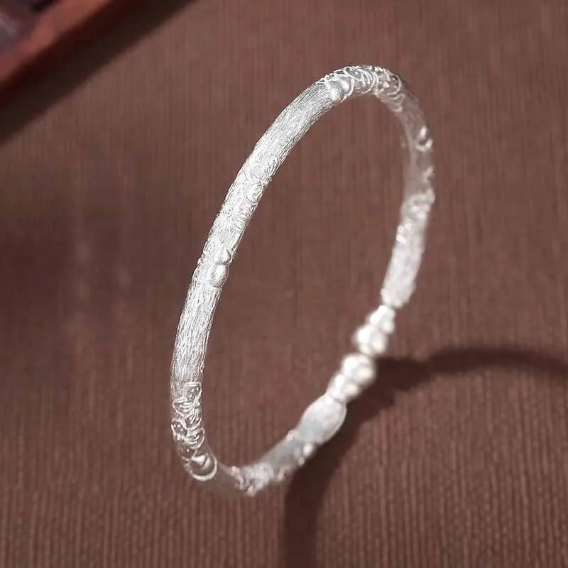 Hui Xuan Charm 999 Fine Silver Bangles Women's-1