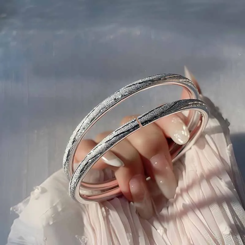 Hui Xuan Charm 999 Fine Silver Bangles Women's-1