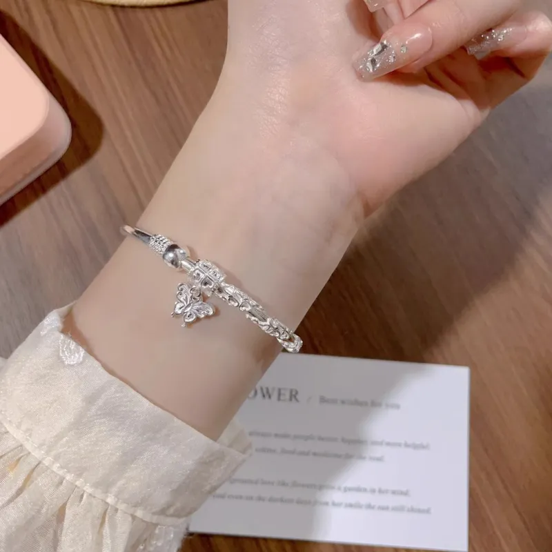 Hui Xuan Charm 999 Fine Silver Bangles Women's-3