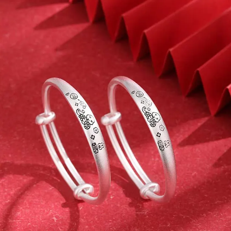 Hui Xuan Charm 999 Fine Silver Bangles Kids'-7